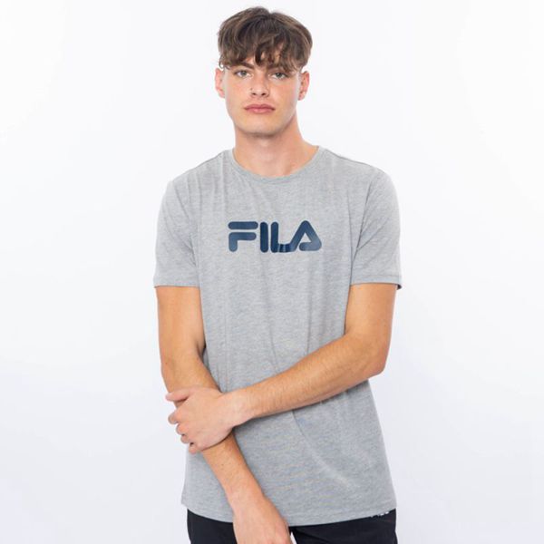 Camisetas Manga Corta Fila Hombre Gris - Mono Deckle - España 850931VSJ